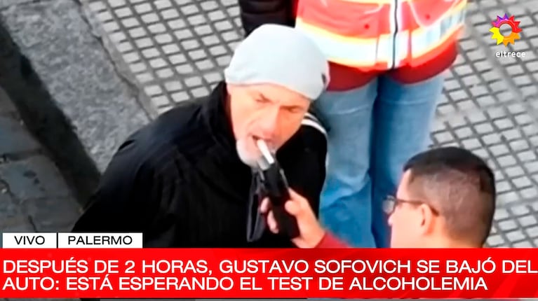 Cómo dio el test de alcoholemia a Gustavo Sofovich tras el choque en Palermo (eltrece)