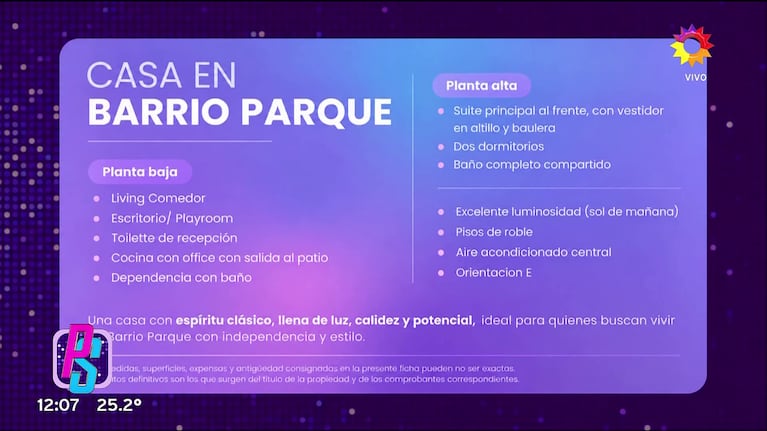 Cómo es la casa que Maxi López fue a ver para comprar en Barrio Parque (Foto: captura de eltrece).