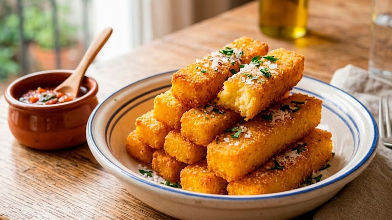 Cómo hacer polenta frita crocante: la receta fácil con pocos ingredientes (foto IA)