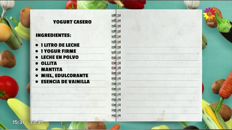 Cómo hacer yogurt casero según Romina Pereiro.