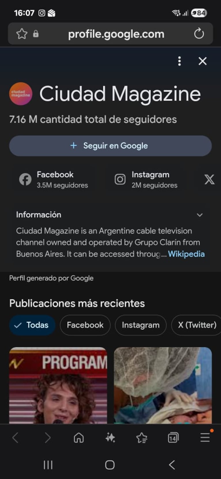 Cómo seguir a Ciudad.com en Google Discover desde tu celular