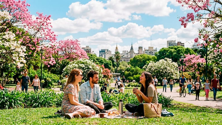 Cómo será la primavera 2026 en Argentina (Foto IA)