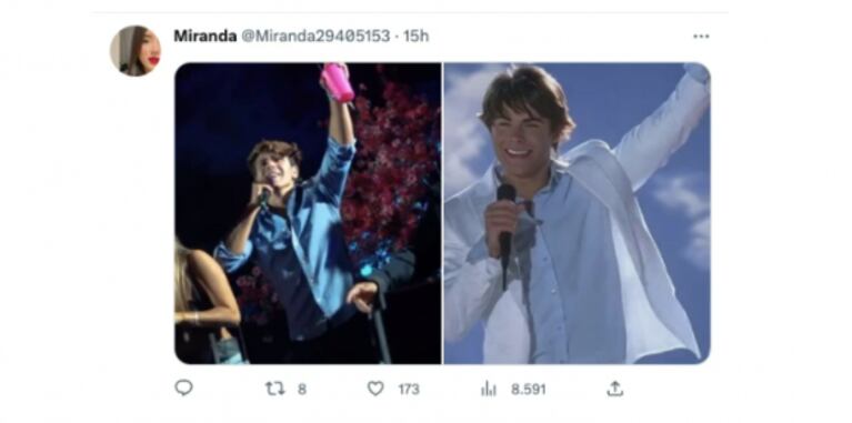 Compararon a Marcos Ginocchio con Zac Efron y el hilo de Twitter se volvió viral