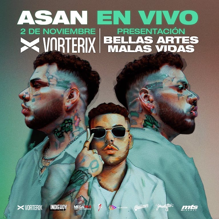 Con el single Volver a empezar Ft. Duki, Asan presenta Bellas Artes Malas Vidas 