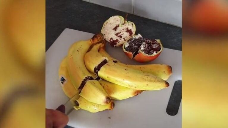 Con talento y creatividad este repostero es capaz de recrear con gran detalle un racimo de bananas