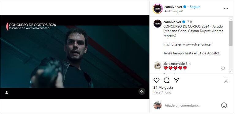 Concurso Cortos Volver 2024.