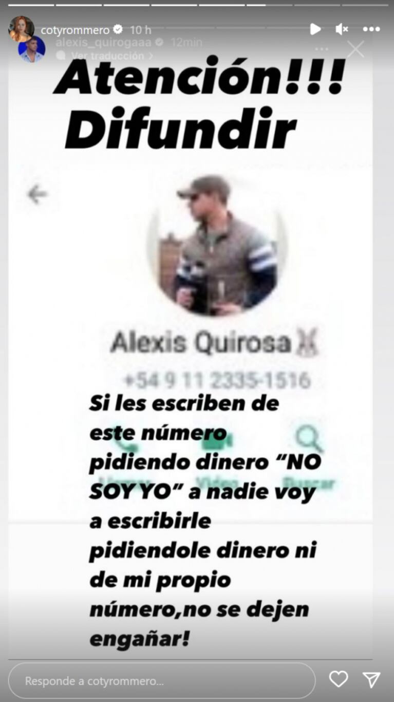 Conejo de Gran Hermano alertó a sus fans por una estafa: "Este no soy yo"