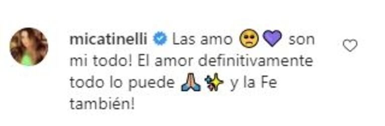 Conmovedor mensaje de Cande Tinelli a Soledad Aquino por su delicado estado de salud: "Dale mamá que falta menos"