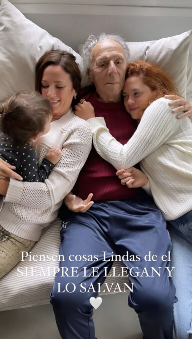 Conmovedor pedido de Paula Chaves por la salud de su abuelo: "Piensen cosas lindas de él"