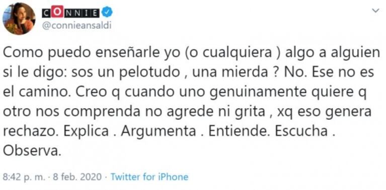 Connie Ansaldi apoyó a Jimena Barón en medio de la polémica y su quiebre emocional: "Yo la banco"