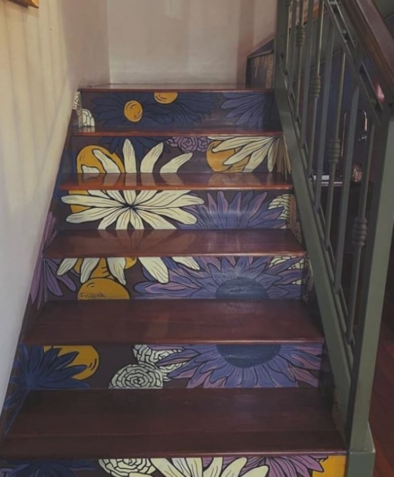 Connie Ansaldi mostró los increíbles murales que cubren su casa: "Es una obra en constante movimiento"
