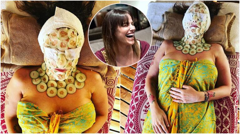 Connie Ansaldi y su divertida foto haciéndose un tratamiento facial en Costa Rica: ¿Es una momia egipcia?