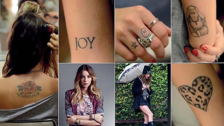 Conocé la 'colección' de tatuajes de Lucía Celasco: cruz, corazón, smile, un buda y muchos más