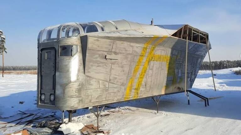 Construyen en Siberia una réplica de la nave estrella de la serie The Mandalorian