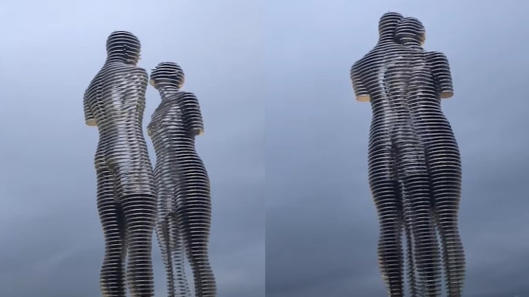 Contada en 10 minutos por un par de Alí y Nino: una trágica historia de amor estatuas en movimiento