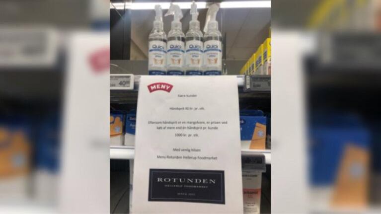 Contra el desabastecimiento: en Dinamarca si te llevas más de un alcohol en gel te sale más caro la unidad. 