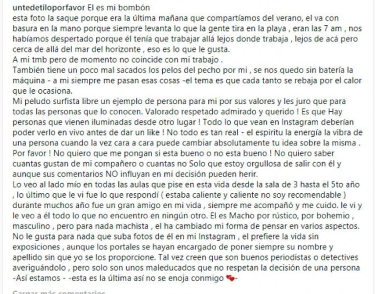 Contundente descargo de Natalie Pérez tras sus furiosas respuestas a los haters que criticaron a su novio