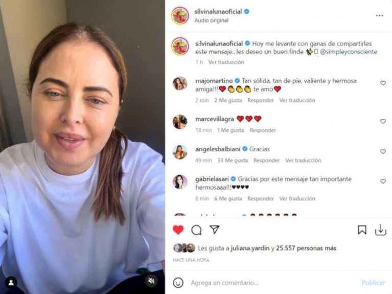 Contundente descargo de Silvina Luna a cara lavada tras recibir comentarios sobre su cuerpo: "Esta soy yo"