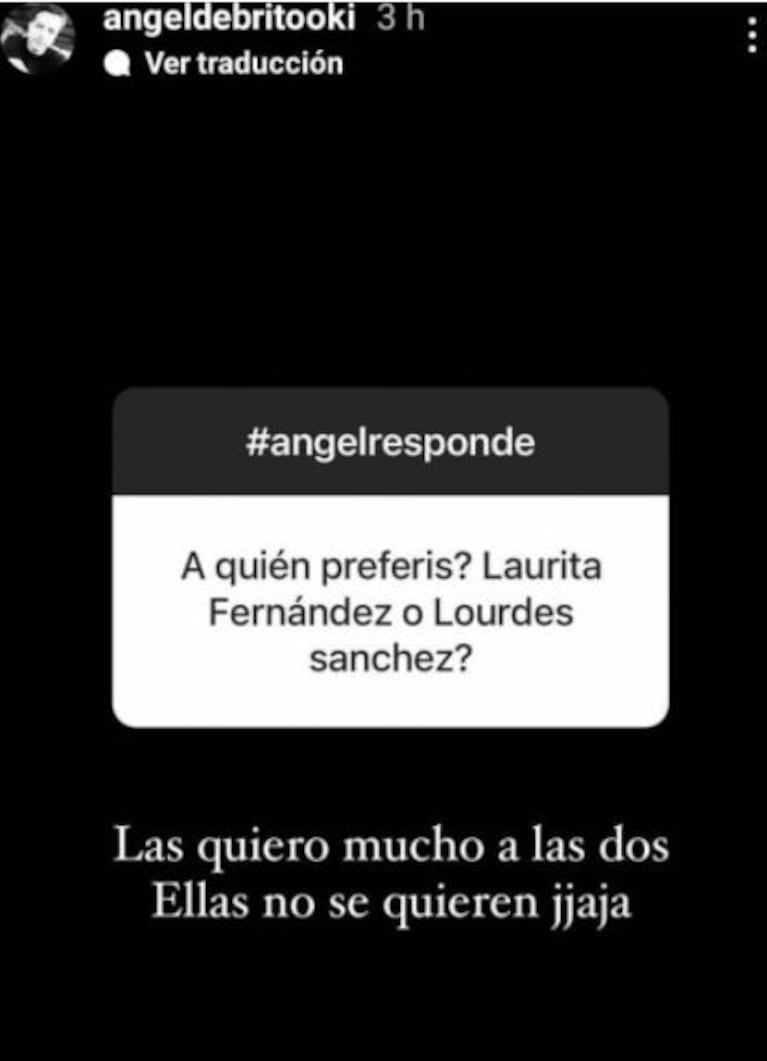 Contundente frase de Ángel de Brito sobre la relación de Lourdes Sánchez y Laurita Fernández: "Ellas no se quieren"