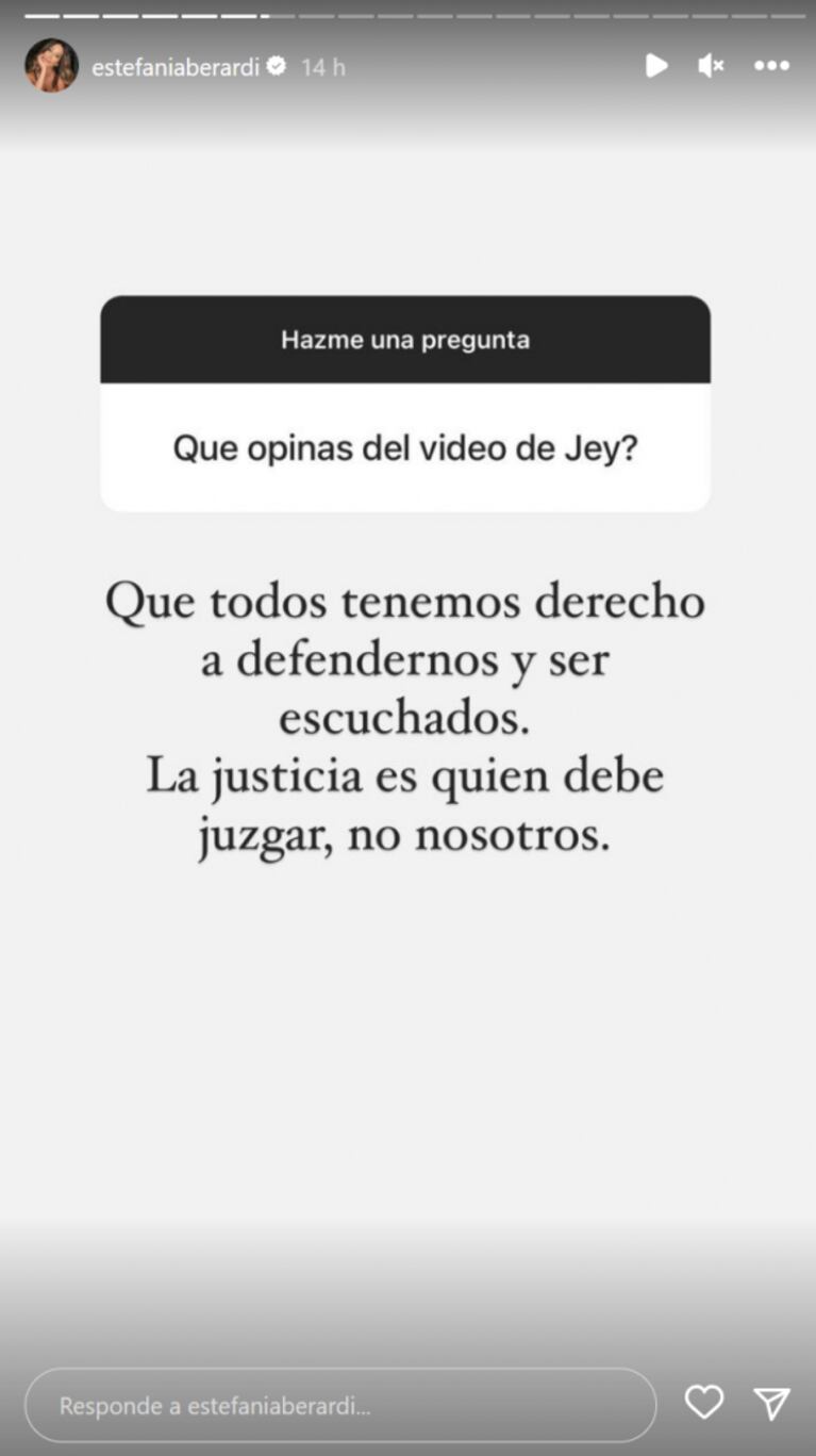 Contundente opinión de Estefi Berardi sobre el descargo de Jey Mammon: "Si es por mí, no haría más el tema"