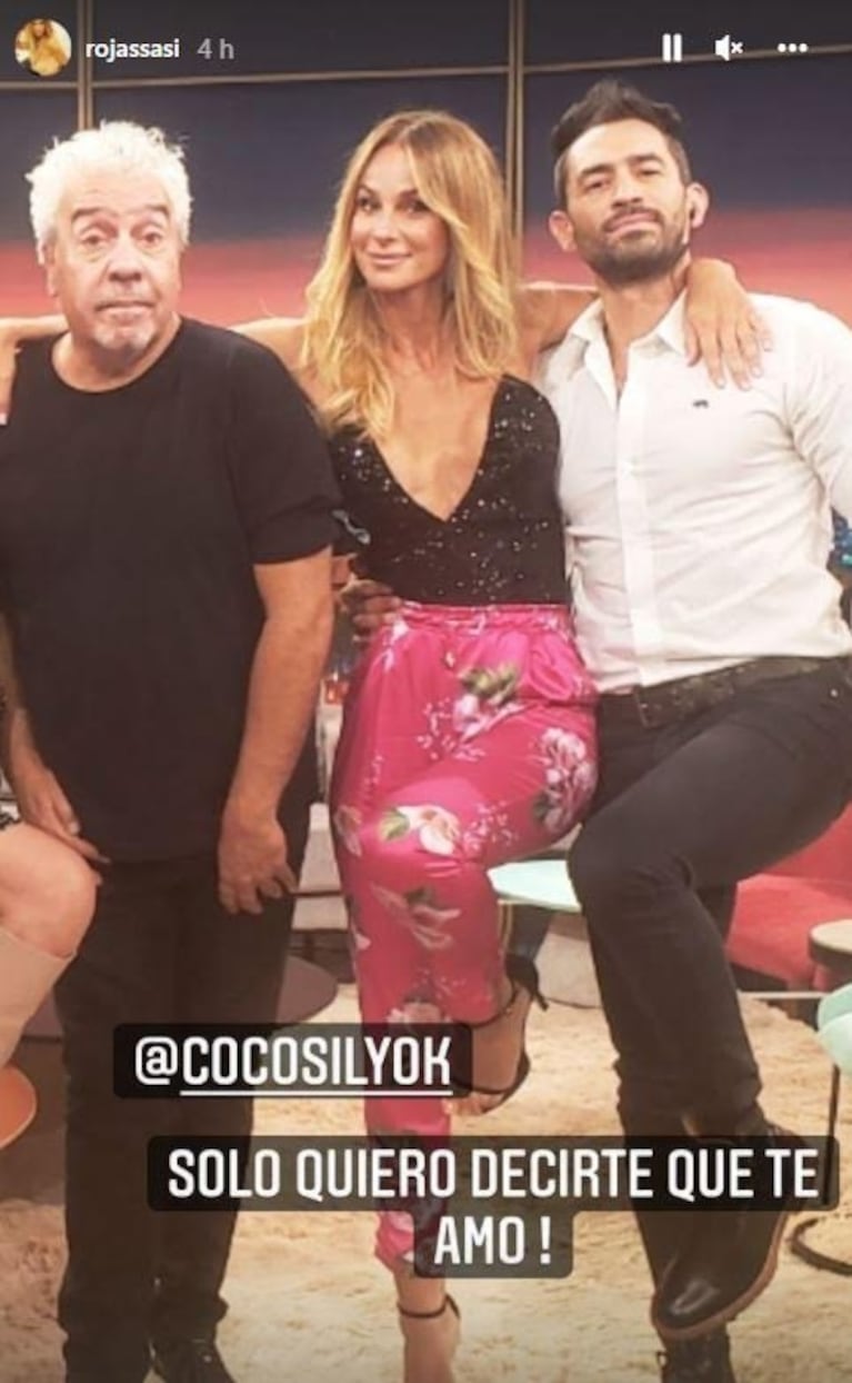 Contundente posteo de Sabrina Rojas para Coco Sily tras su enojo al aire:  "Solo quiero decirte que te amo"