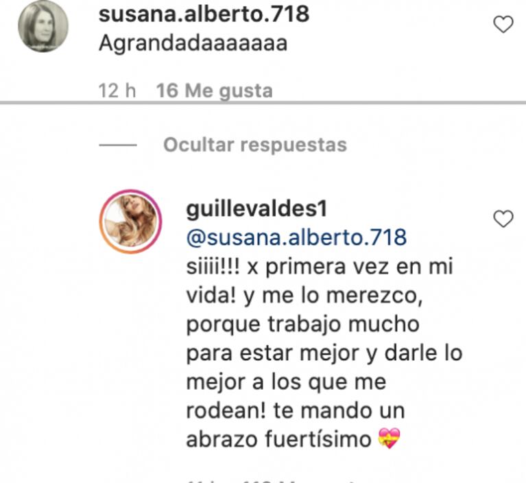 Contundente reacción de Guillermina Valdés cuando le dijeron "agrandada": "¡Sí, por primera vez en mi vida!"
