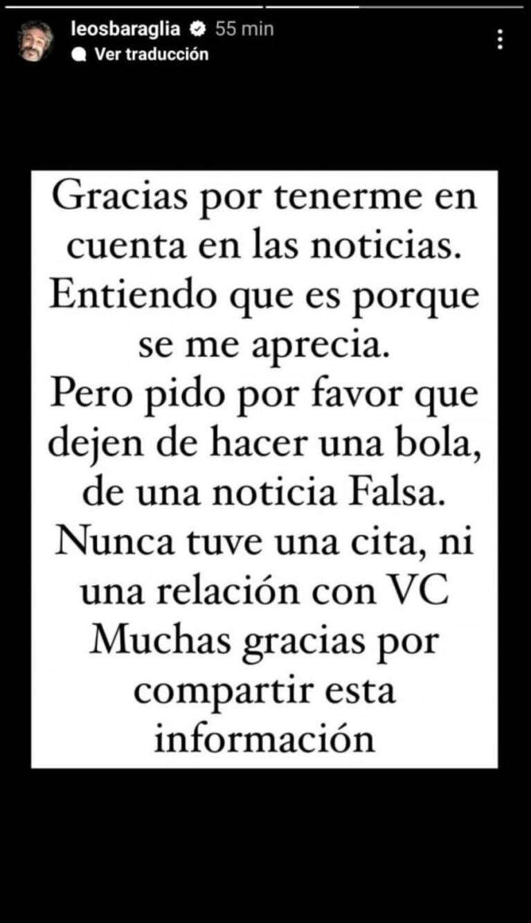 Contundente reacción de Leonardo Sbaraglia ante la fuerte versión de romance con Viviana Canosa: "Nunca tuve una cita, ni una relación con ella"