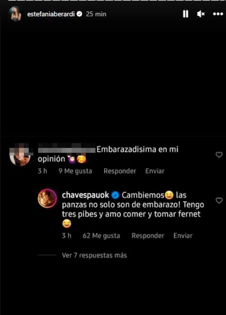 Contundente reacción de Paula Chaves cuando una seguidora aseguró que le parece que está embarazada 