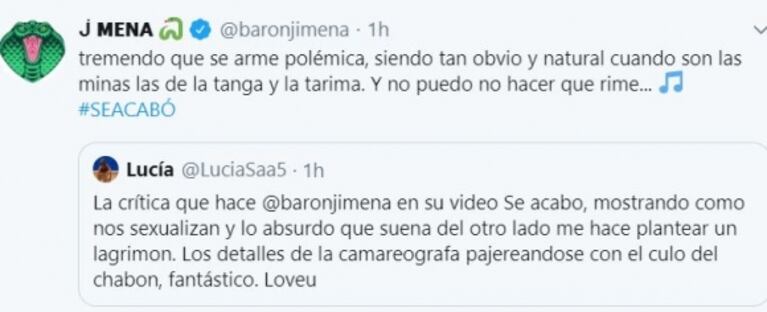 Contundente respuesta de Jimena Barón, tras la polémica por el "chivo" en su nuevo videoclip Se acabó