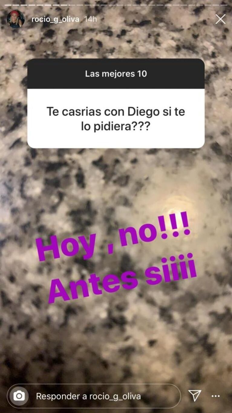 Contundentes respuestas de Rocío Oliva cuando le preguntaron por Diego Maradona: "Te quedaste en el pasado"