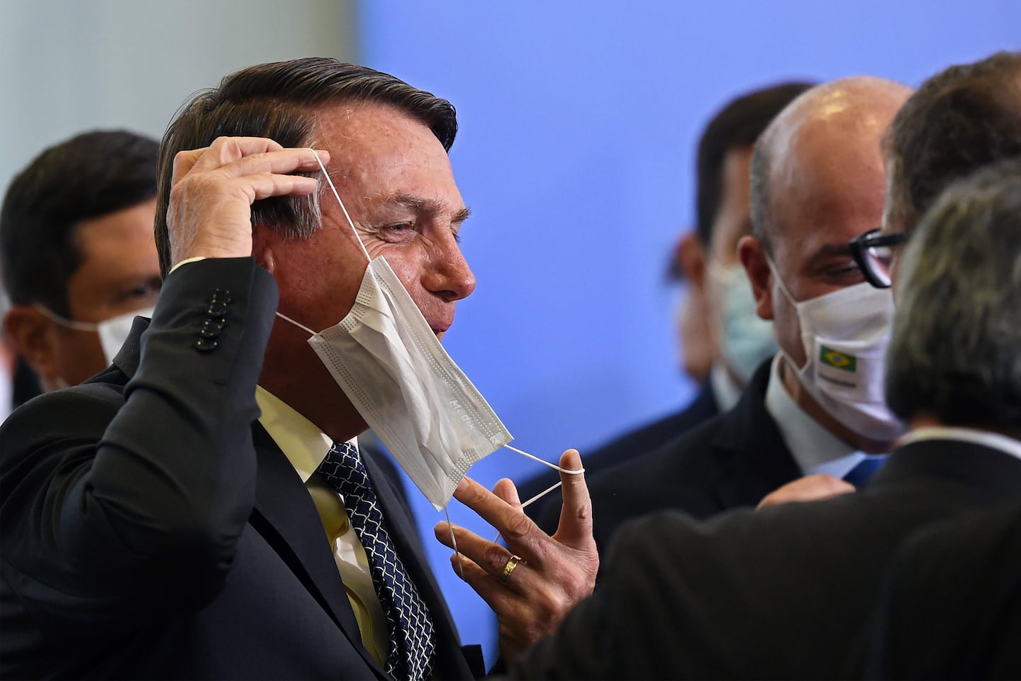 Coronavirus: Bolsonaro dice que el tapabocas no sirve.  Foto: AFP.