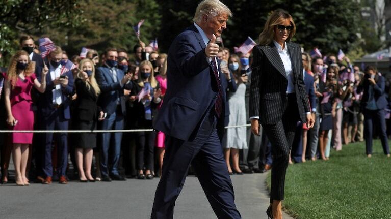 Coronavirus: el presidente de EEUU Donald Trump y la primera dama dieron positivo. Foto: Reuter.