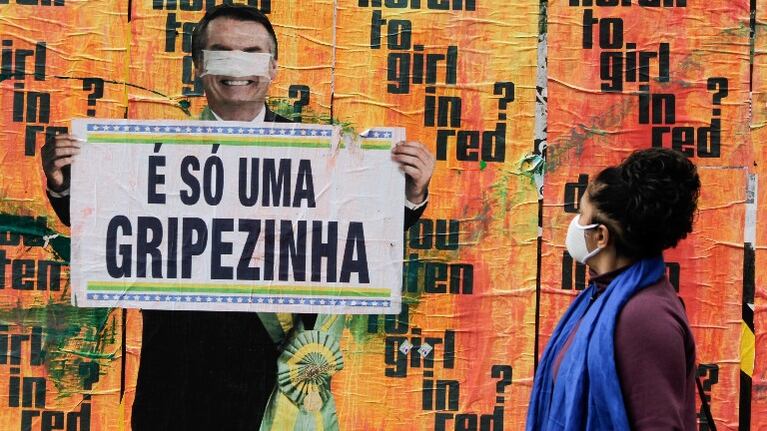 Coronavirus: "Nunca dije que virus es gripecita", Bolsonaro. Foto: DPA.