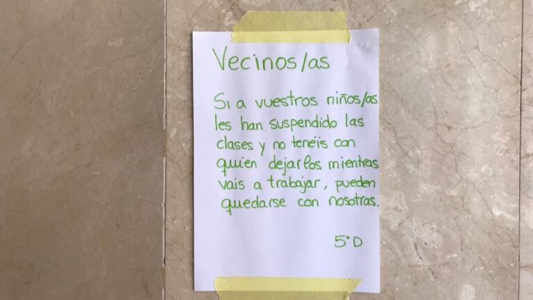 Coronavirus: una joven ofreció ayuda en su edificio y se hizo viral