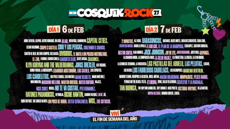 Cosquín Rock 2027: grilla completa