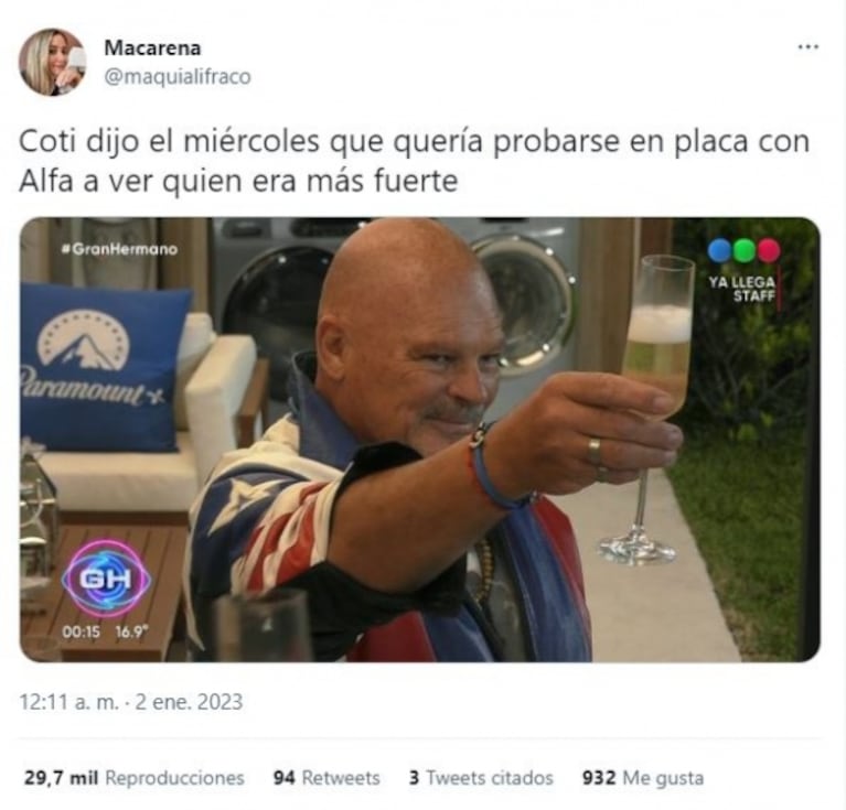 Coti fue eliminada de Gran Hermano 2022 y las redes estallaron de memes