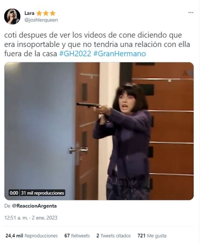 Coti fue eliminada de Gran Hermano 2022 y las redes estallaron de memes