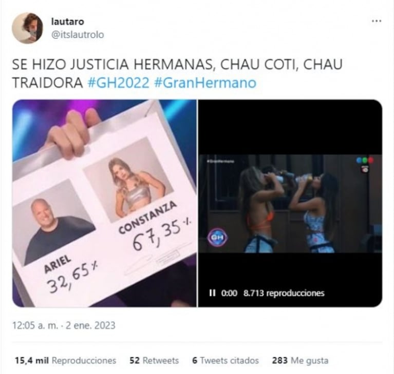 Coti fue eliminada de Gran Hermano 2022 y las redes estallaron de memes