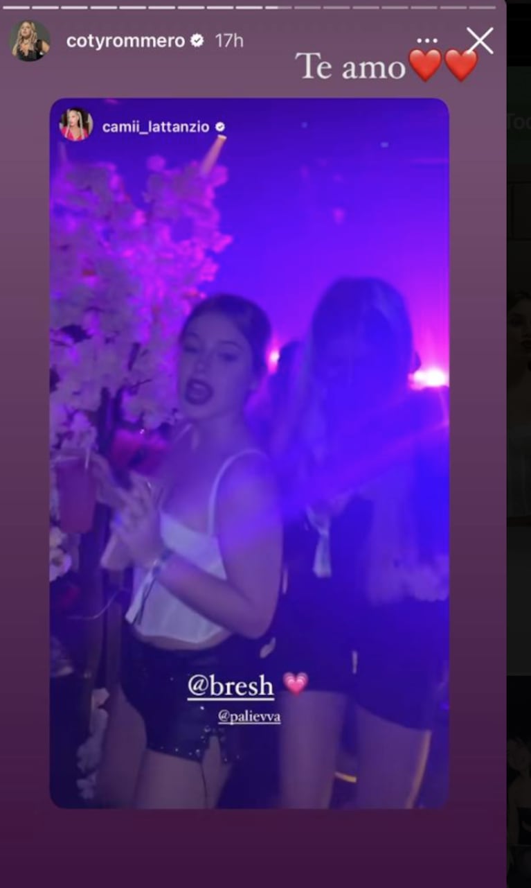 Coti Romero fue a bailar con Camila y Flor Lattanzio: los looks en la Bresh