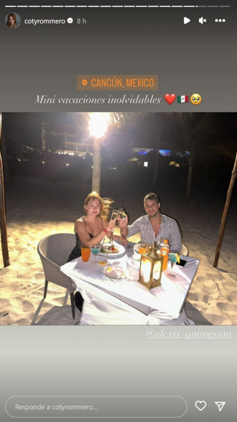 Coti Romero y Conejo de Gran Hermano 2022 disfrutaron de una romántica cena a la luz de las velas: "Inolvidable"