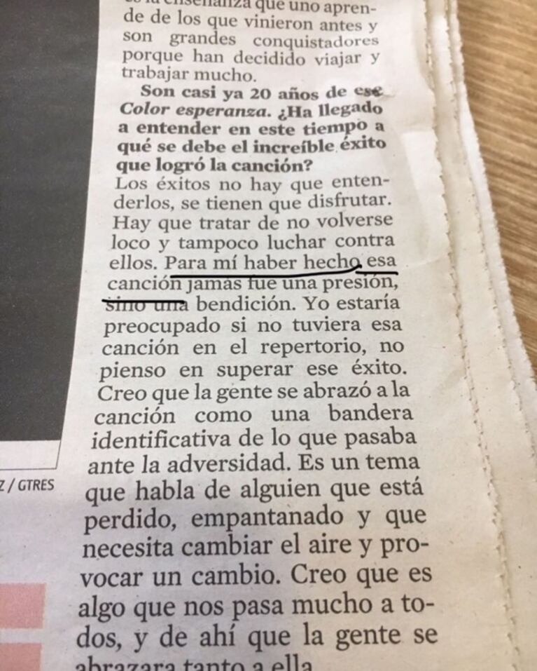 Coti Sorokin, al cruce de Diego Torres por Color esperanza: "Hizo infinidad de notas dando a entender que la escribió él, y me cansé"