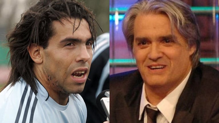 Cralos Tevez y Roberto Pettinato, enfrentados. (Foto: Web)