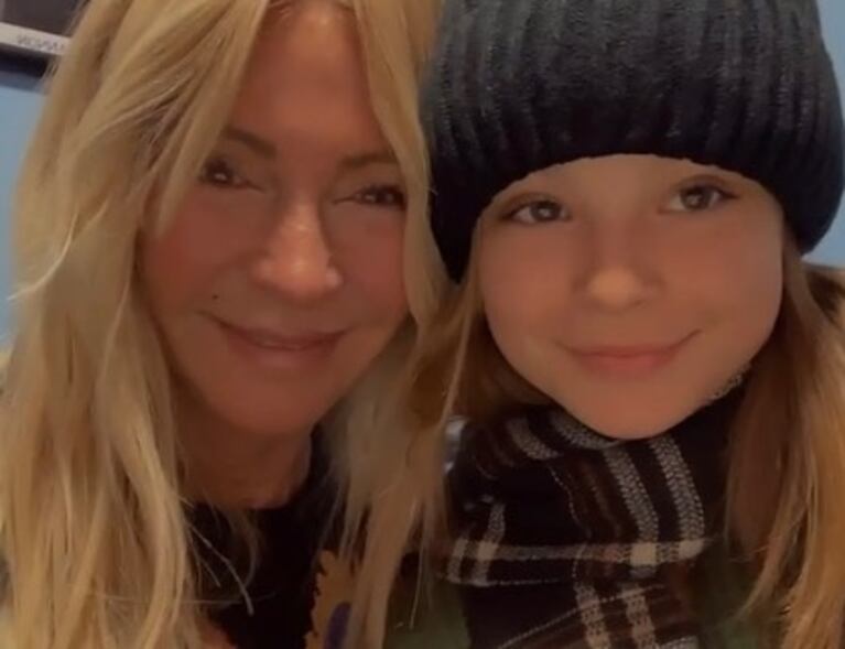 Cris Morena junto a su nieta y la hija de Agustina Cherri y Gastón Pauls en Nueva York