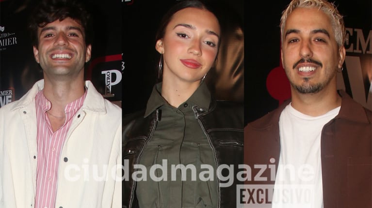Cris Vanadía, Juli Castro y Nacho Elizalde presentaron Premier Live (Fotos: Movilpress).