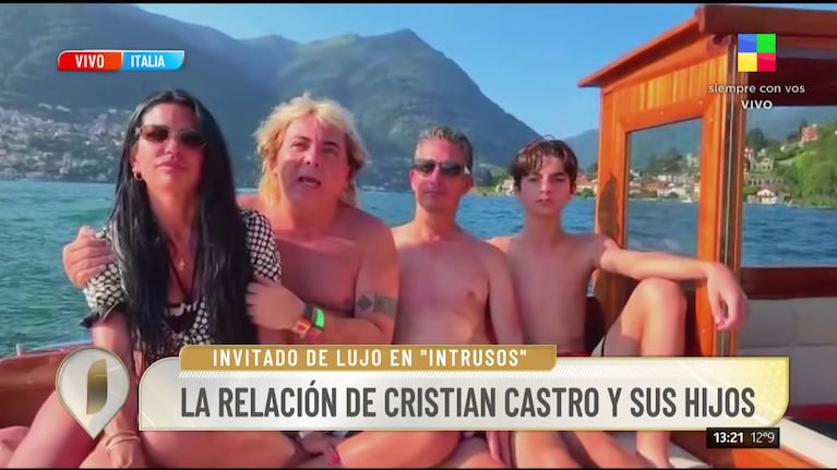 Cristian Castro con Mariela Sánchez.