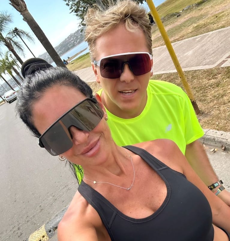 Cristian Castro entrenando con su novia Mariela Sánchez en Carlos Paz.