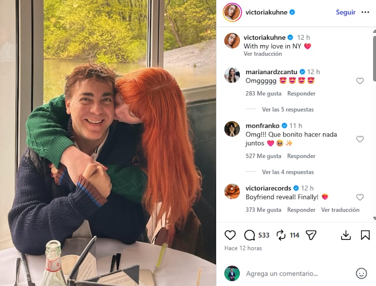 Cristian Castro presentó a su novia en Nueva York: quién es y qué hace Victoria Kühne | Créditos: Instagram @victoriakuhne