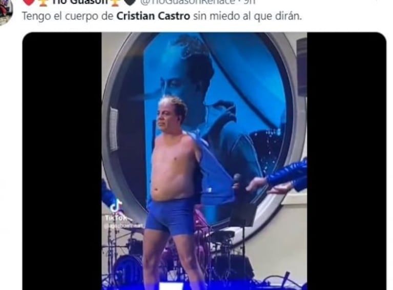 Cristian Castro se quitó la ropa en pleno show de Miranda! y fue furor en redes: el video