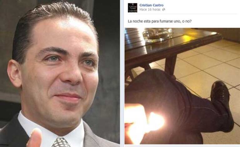 Cristian Castro y la polémica foto que subió a Facebook. (Fotos: Web y Facebook.com/cristiancastromusic)