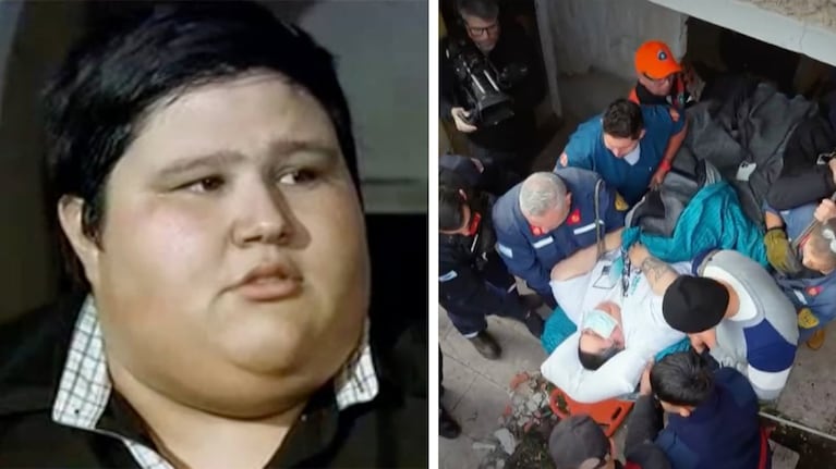 Cristian Fredes, el ex participante de Cuestión de Peso, habló tras ser rescatado de su casa. Crédito: Captura de eltrece. 